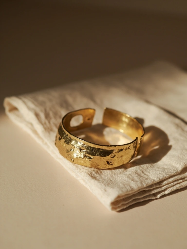 Forged brass open bangle, Series VII No. 11 of 26